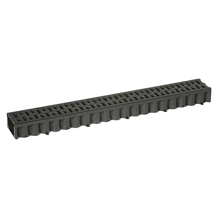 ACO Kanalica za odvod vode - 1 m x 12,9 cm x 8,2 cm - Dijagonalni pogled
