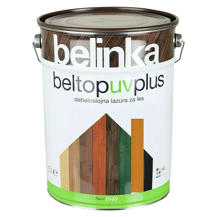 Lazura za zaštitu drva Belinka Beltop UV plus - Ariš, 5 l - Pogled sprijeda