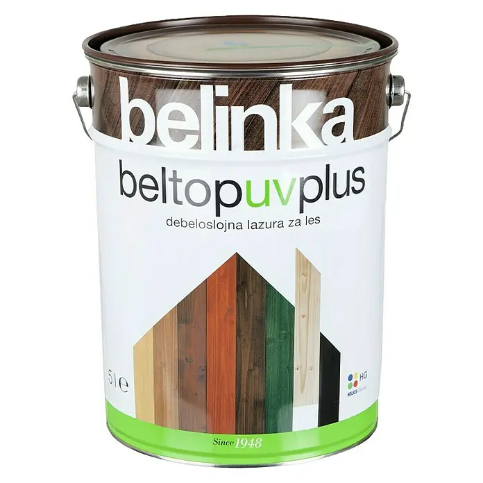 Lazura za zaštitu drva Belinka Beltop UV plus - Boja: Bezbojno, 5 l - Pogled sprijeda