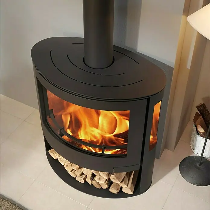Panadero Estufa de leña Iris - 7,8 kW, Volumen de calefacción: 220 m³, Antracita - Foto ambiente