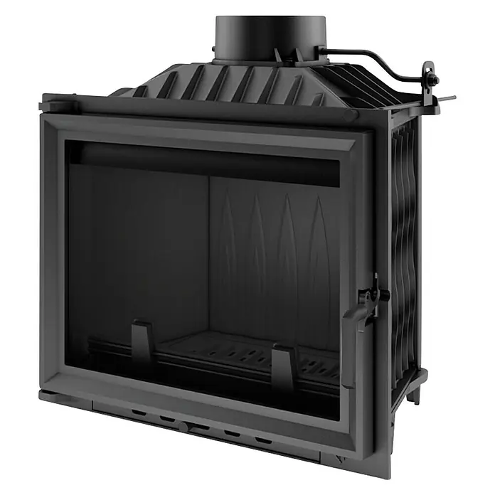 Kratki Umetak za kamin Antek PF - 33,4 x 60 x 62,2 cm, Lijevano željezo - Dijagonalni pogled