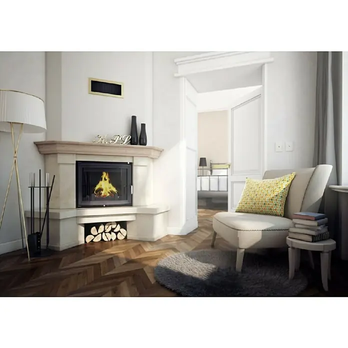 Kratki Umetak za kamin Antek PF - 33,4 x 60 x 62,2 cm, Lijevano željezo - Živopisni prikaz