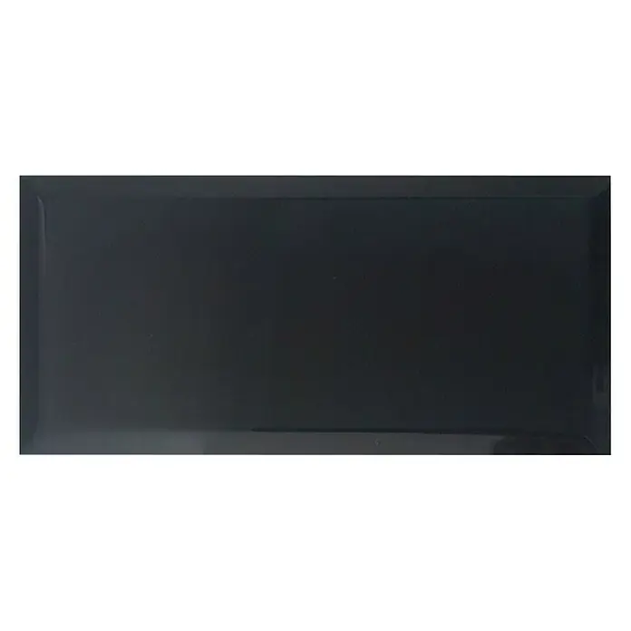 Zidna pločica Metro - 10 x 20 cm, Negro, Sjaj - Pogled s gornje strane