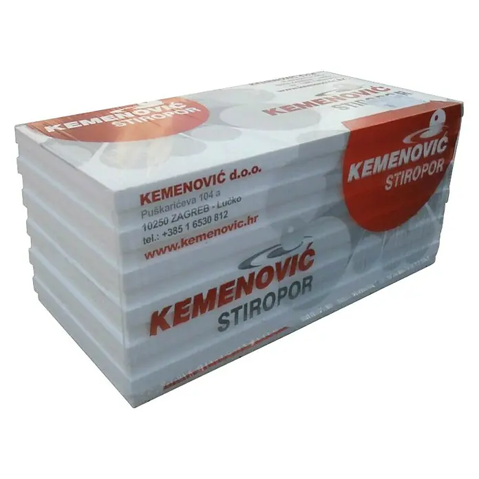 Kemenović Stiropor ploča EPS F, preklop - D x Š x V: 1.000 x 500 x 150 mm, Bijele boje - Dijagonalni pogled