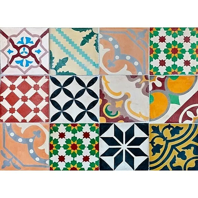 Dekorativna naljepnica Colorful Tiles - 65 x 47 cm - Detaljan prikaz