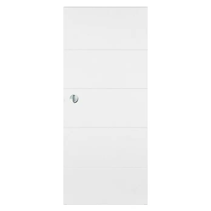 Doornite Drvena klizna vrata Quatro - Š x V: 750 x 2.000 mm, Bijele boje - Pogled sprijeda