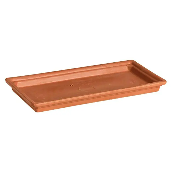 Deroma Kasten-Untersetzer Cotto - 42,5 x 21 x 3,1 cm, Naturmaterialien, Terracotta - Diagonale Ansicht