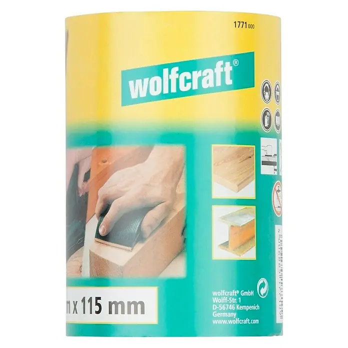 Wolfcraft Brusni papir - 5 m x 115 mm, Granulacija: 60 - Pogled sprijeda
