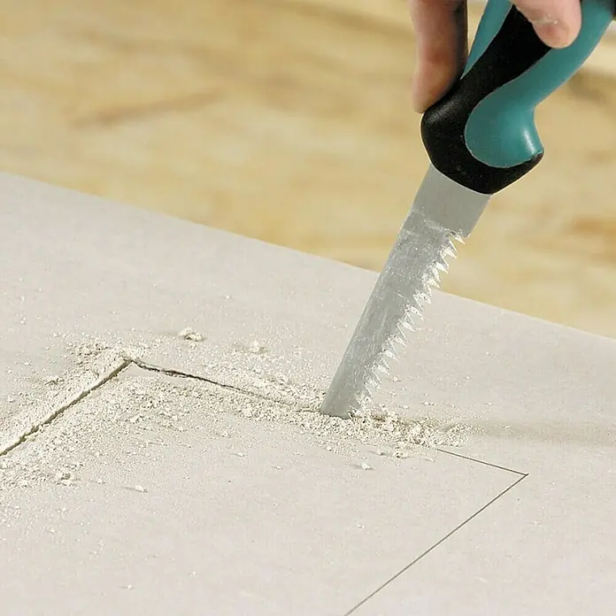 Wolfcraft Gipskartonplatten-Stichsäge - Geeignet für: Gipskartonplatten - Anwendungsbeispiel