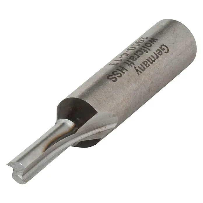 Wolfcraft Nutfräser - Nutbreite: 4 mm, Durchmesser Schaft: 8 mm - Diagonale Ansicht