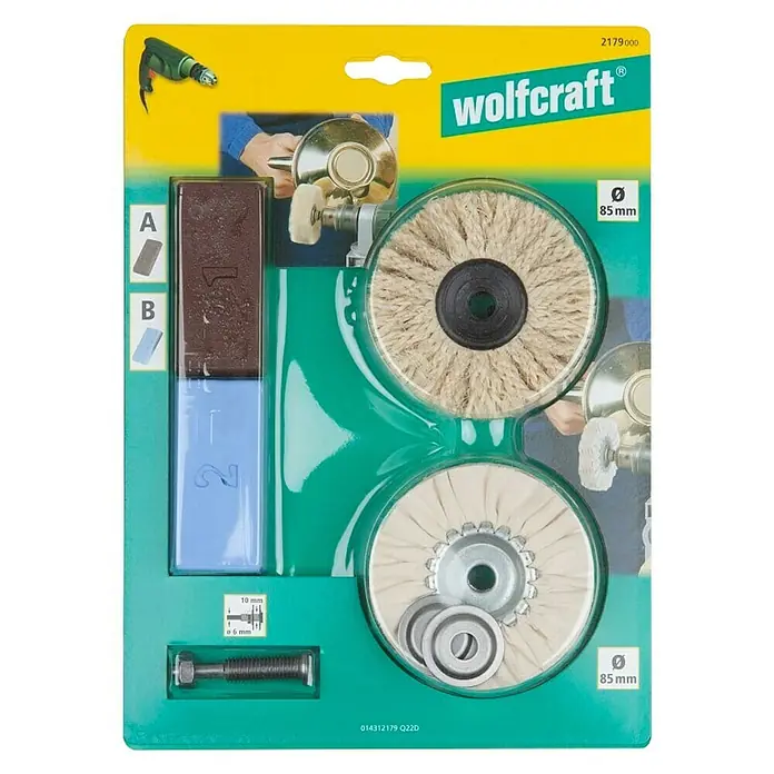 Wolfcraft Set de muelas para pulir - 6 pzs. - Vista descendente