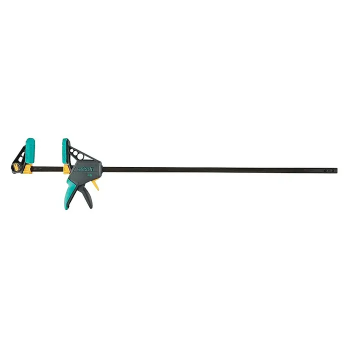 Wolfcraft Jednoručna stega PRO 915/100 - Raspon: 915 mm, Stezna snaga: Do 1.200 N, Dužina do izljeva: 100 mm - Pogled sprijeda