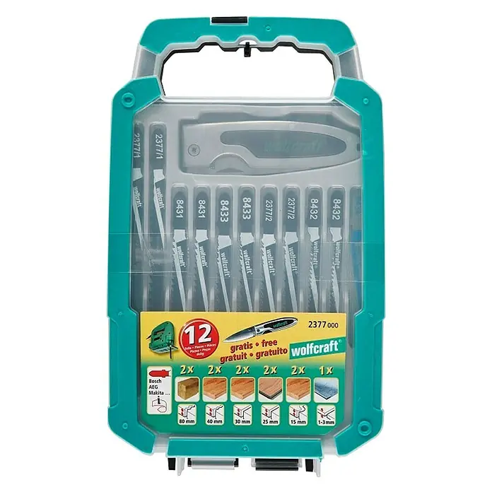 Craftomat Set listova za pilu - 12 -dij., HS čelik - Pogled odozgo