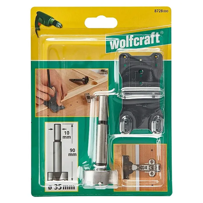 Wolfcraft Set de brocas Forstner - Diámetro vástago: 10 mm, 2 pzs. - Vista descendente