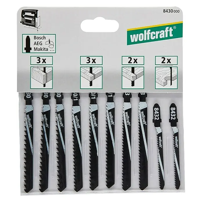 Alpha Tools Stichsägeblatt-Set - 10 -tlg., T-Schaft - Ansicht von oben