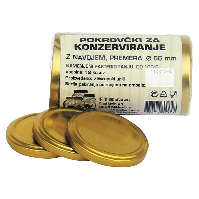 Poklopac - Promjer: 66 mm, 12 Kom. - Pogled sprijeda