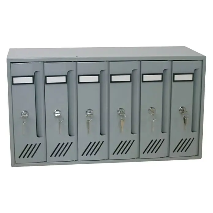 Prolazni poštanski sandučić - D x Š x V: 568 x 220 x 400 mm, Čelik, Srebrne boje - Pogled sprijeda
