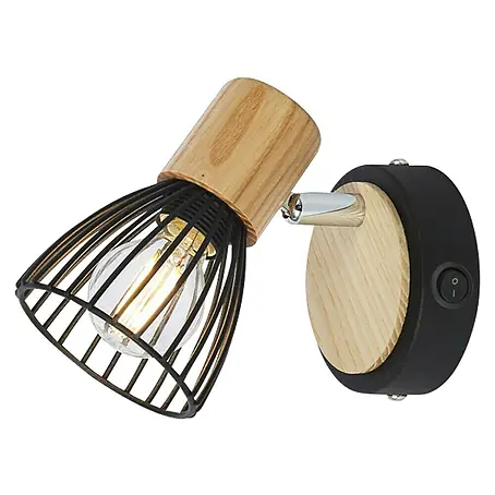 Ferotehna  Zidna svjetiljka Black Wood 1
