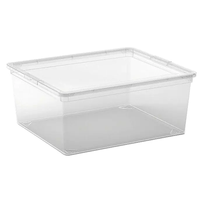 KIS Kutija za pohranjivanje - 34 x 40 x 17 cm, 18 l, Prozirno - Dijagonalni pogled