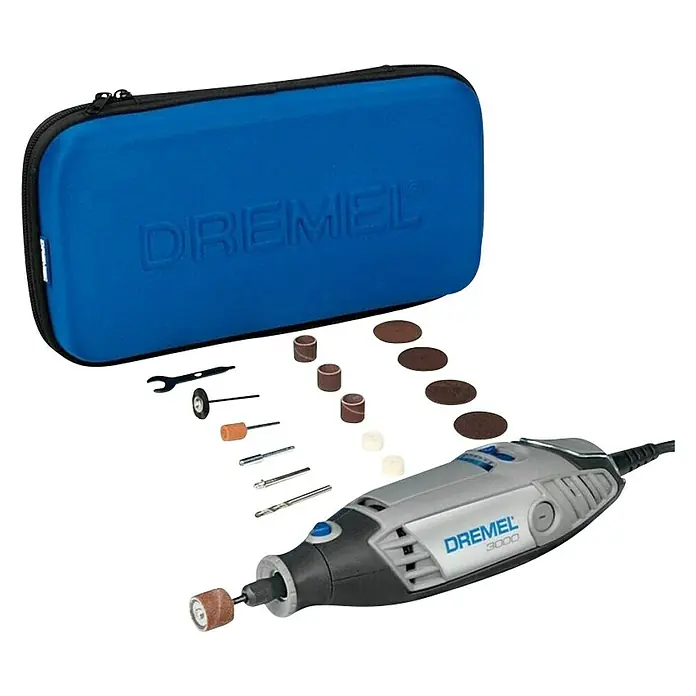 Dremel Set višenamjenskog alata Set 3000 - Broj okretaja pri praznom hodu: 10.000 okr/min - 33.000 okr/min, 130 W - Dijagonalni pogled