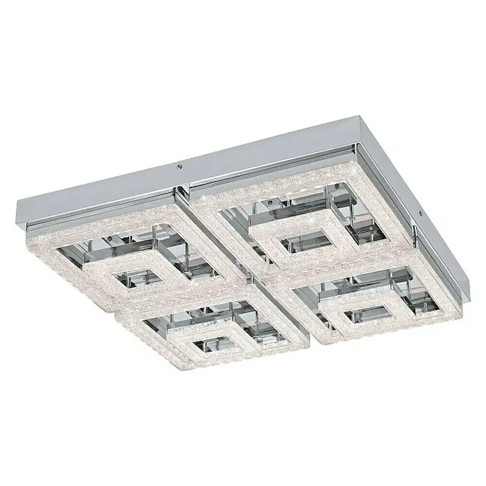 Eglo LED stropna svjetiljka - 48 W, D x Š x V: 52 x 52 x 9,5 cm, Topla bijela - Dijagonalni pogled