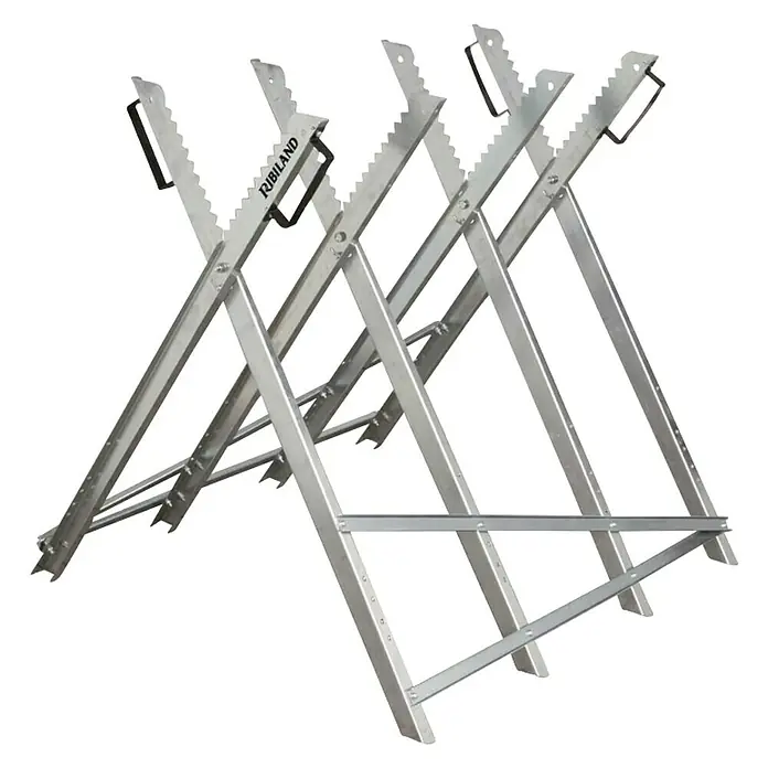 Metalni stalak za piljenje - Čelik - Dijagonalni pogled