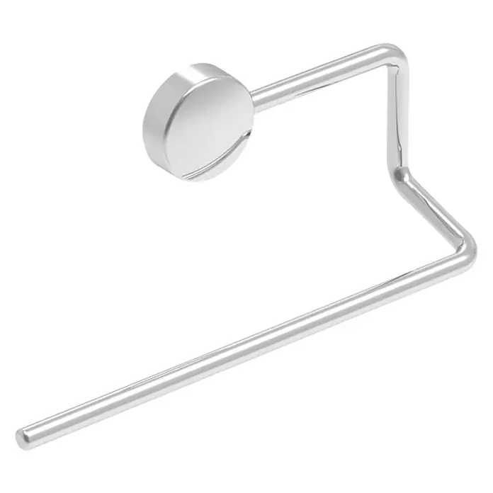 Držač ručnika za ruke Simple - Širina: 44 cm, Metal, Sjaj - Dijagonalni pogled
