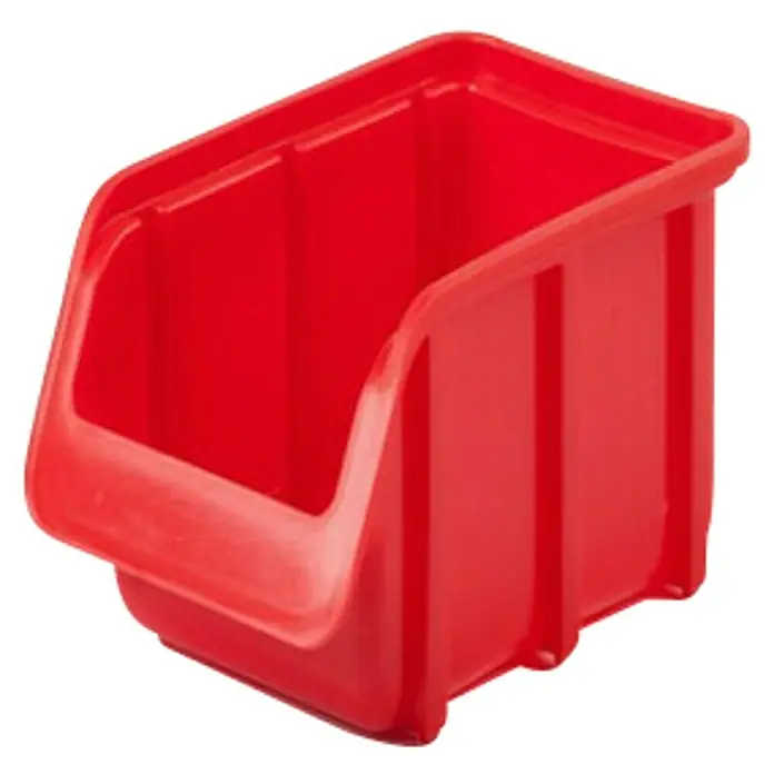 Kutija za male dijelove vel. 2 - 165 x 105 x 75 mm, Crvene boje - Dijagonalni pogled