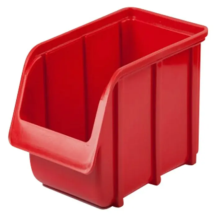 Kutija za male dijelove vel. 3 - 255 x 150 x 125 mm, Crvene boje - Dijagonalni pogled