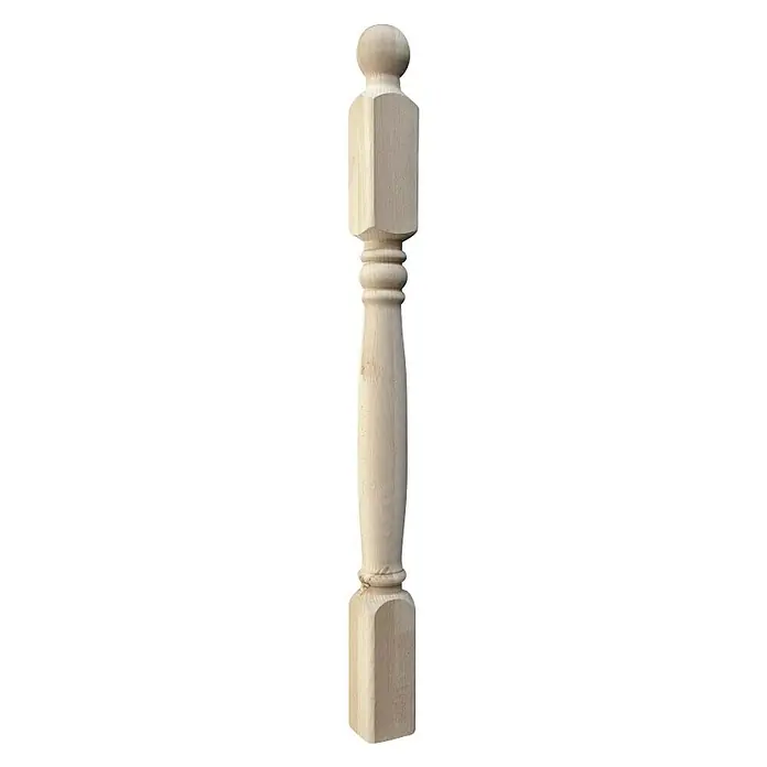 Stupić za ogradu - 1.000 x 80 x 80 mm, Bukva - Pogled sprijeda