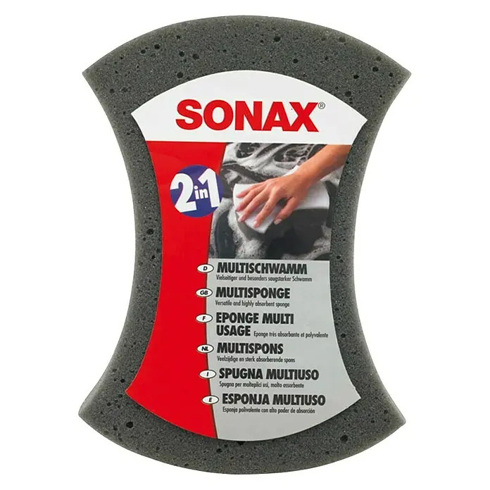 Sonax Spužva za pranje automobila 2u1 - Sive boje - Pogled odozgo