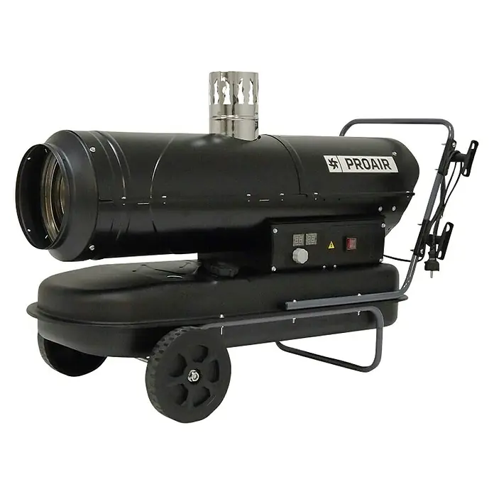 Pro Air Uljni grijač - 30 kW, Maksimalni protok zraka: 720 m³/h - Pogled s lijeve strane