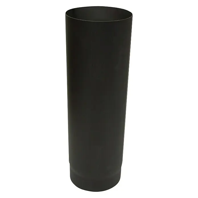 Dimovodna cijev - Ø x D: 130 x 1.000 mm, Čelik, Crne boje - Pogled sprijeda