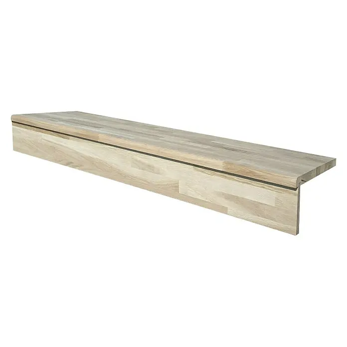 Rubna letvica za stepenice - D x Š x V: 1.100 x 140 x 18 mm, Svijetli hrast - Dijagonalni pogled