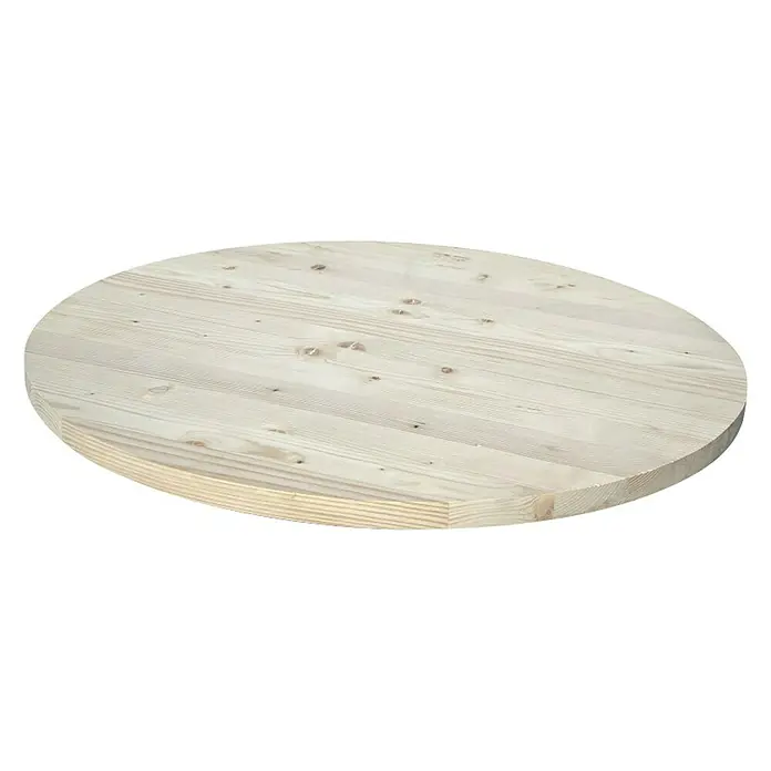 Ploča za stol - Ø x V: 600 x 27 mm, Smreka - Dijagonalni pogled