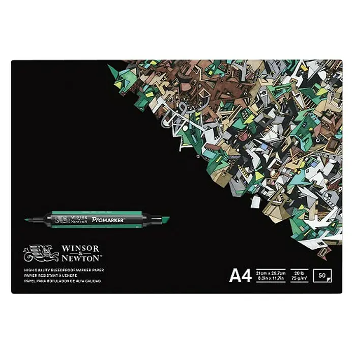 Winsor & Newton Zeichenpapier Marker Block - DIN A4, 75 g/m², Anzahl Blätter: 50 Stk. - Draufsicht
