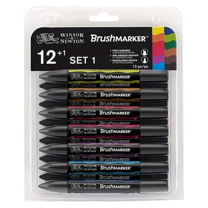 Winsor & Newton Set kist markera Brush - Višebojno, 12 -dij. - Pogled s gornje strane