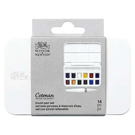 Winsor & Newton Cotman Aquarellfarben-Set Brush Pen