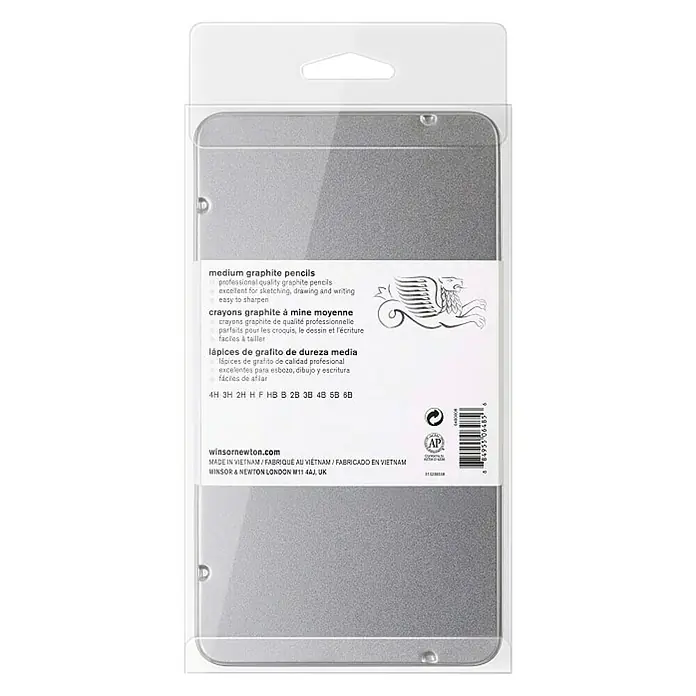 Winsor & Newton Bleistift-Set - 12 -tlg., Grau - Rückansicht