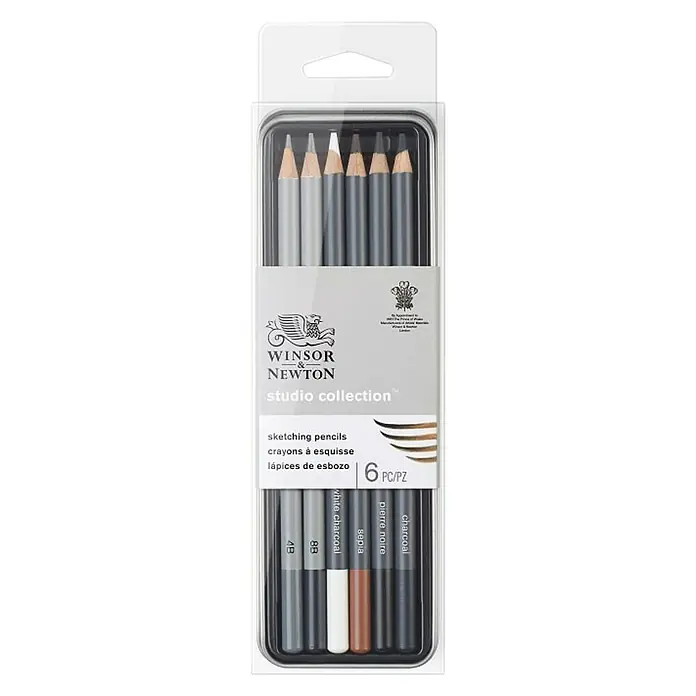 Winsor & Newton Zeichenstift-Set Sketch - 6 -tlg., Farbig sortiert - Draufsicht