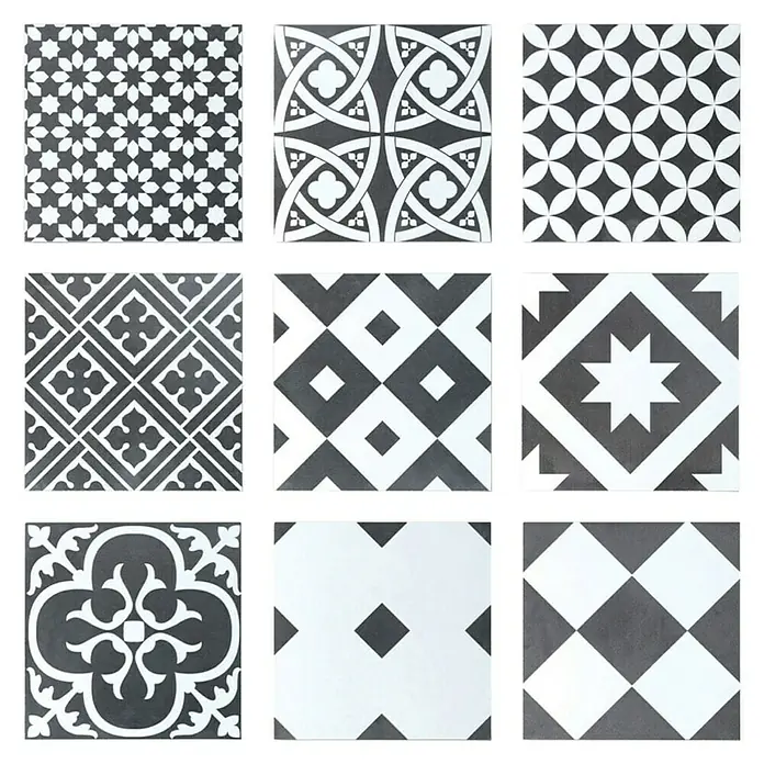 Podna pločica Ciment mix - 20 x 20 cm, Sivo-bijele boje - Detaljan prikaz