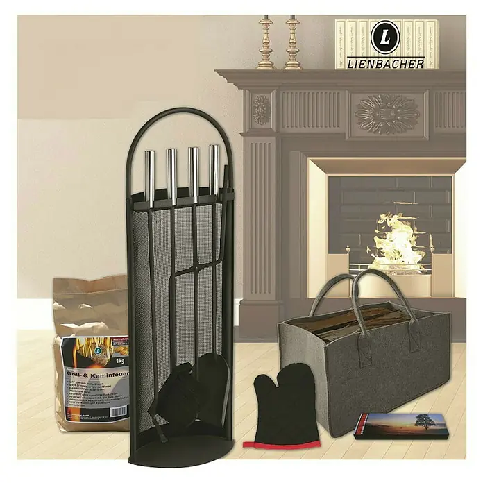 Lienbacher Komplet pribora za kamin - 5-dij., Prikladno za: Kamine - Živopisni prikaz