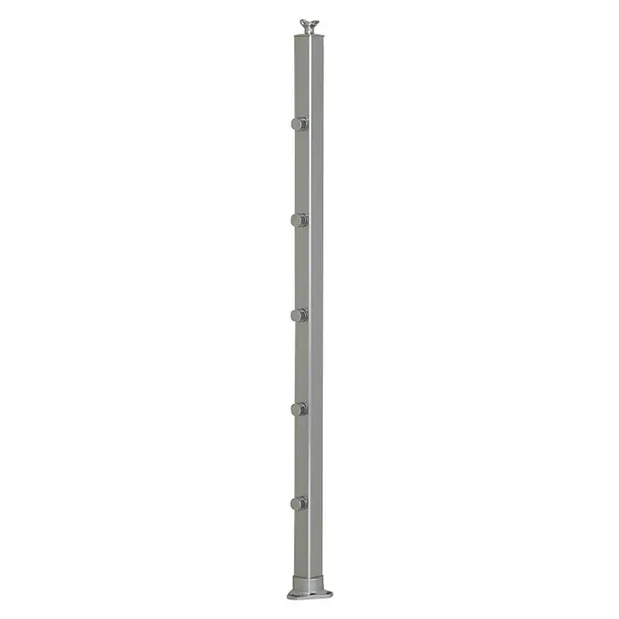 Stup za rukohvate s 5 ispuna - 970 mm, Aluminij - Pogled sprijeda