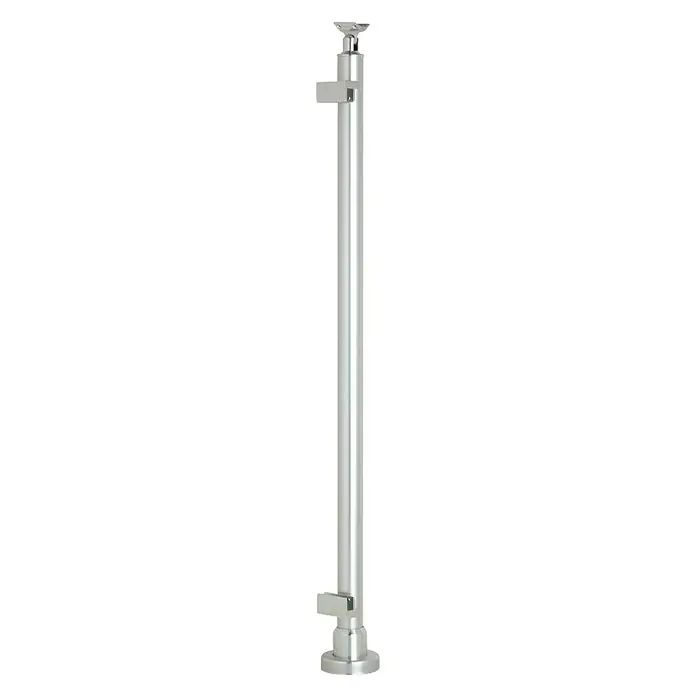 Stup za rukohvate s 2 nosača za ispune, ø 6-10 mm - Aluminij - Pogled sprijeda