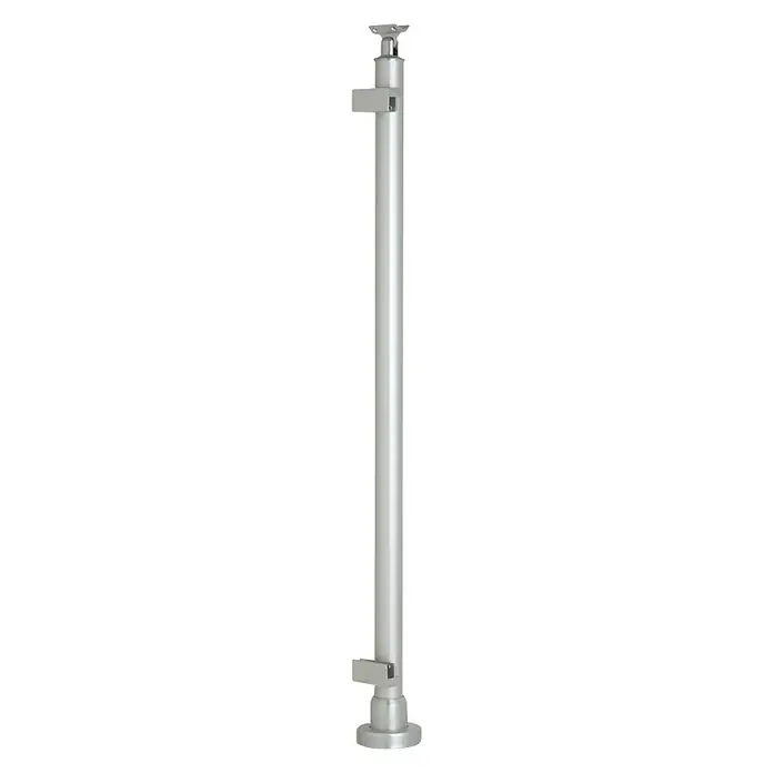 Stup za rukohvate s 2 nosača za ispune, ø 6-10 mm - Aluminij - Pogled sprijeda