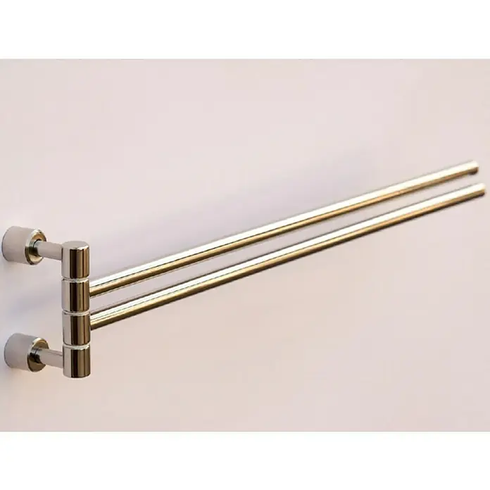 Držač ručnika za ruke Inox - Duljina: 40 cm, Plemeniti čelik, Sjaj - Dijagonalni pogled