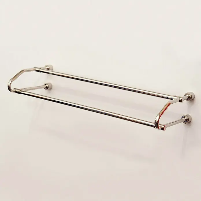 Držač ručnika za ruke Inox - Širina: 55 cm, Plemeniti čelik, Sjaj - Dijagonalni pogled