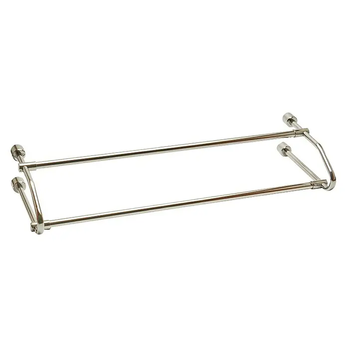 Držač ručnika za ruke Inox - Širina: 40 cm, Plemeniti čelik, Sjaj - Dijagonalni pogled