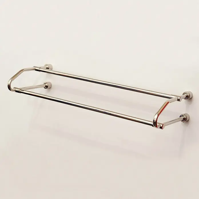 Držač ručnika za ruke Inox - Širina: 40 cm, Plemeniti čelik, Sjaj - Dijagonalni pogled