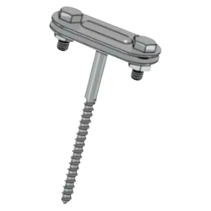 Zidni nosač za gromobransku traku - 55 x 25 x 90 mm - Dijagonalni pogled